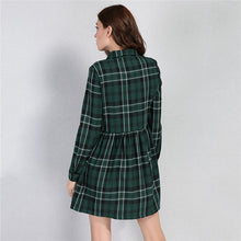 Katie Embroidery Floral Plaid Dress