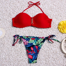 Brazilian Bikini set String Reversible Bathing Suit Halter High Neck Bikinis Women Swimwear Swimsuit Biquinis maillot de bain