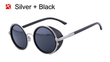 SHAUNA Vintage Women Steampunk Retro Coating Men Round Sunglasses Brand Designer Punk Sun Glasses UV400