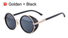 SHAUNA Vintage Women Steampunk Retro Coating Men Round Sunglasses Brand Designer Punk Sun Glasses UV400