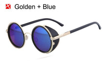 SHAUNA Vintage Women Steampunk Retro Coating Men Round Sunglasses Brand Designer Punk Sun Glasses UV400