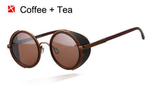 SHAUNA Vintage Women Steampunk Retro Coating Men Round Sunglasses Brand Designer Punk Sun Glasses UV400