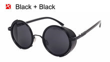 SHAUNA Vintage Women Steampunk Retro Coating Men Round Sunglasses Brand Designer Punk Sun Glasses UV400