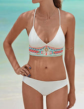 PLAVKY costumi da bagno donna 2017 Women Sexy Bikini Set Push Up Swimsuit Print Fringe Bikini Beach Swimwear Women Bathing Suits