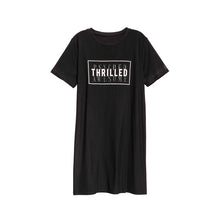 HDY Haoduoyi Apparel 2017 Summer Women Dress Casual Black Letter Printed Female Loose Mini Dress Casual Brief Ladies Vestidos
