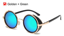 SHAUNA Vintage Women Steampunk Retro Coating Men Round Sunglasses Brand Designer Punk Sun Glasses UV400