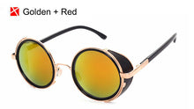 SHAUNA Vintage Women Steampunk Retro Coating Men Round Sunglasses Brand Designer Punk Sun Glasses UV400