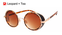 SHAUNA Vintage Women Steampunk Retro Coating Men Round Sunglasses Brand Designer Punk Sun Glasses UV400