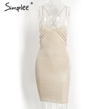 Simplee Lace up velvet vintage women dress Backless short party sexy dress retro midi dress Pencil skater bodycon dress evening