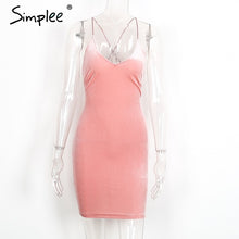 Simplee Lace up velvet vintage women dress Backless short party sexy dress retro midi dress Pencil skater bodycon dress evening