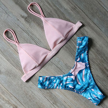 RUUHEE Newest Bikini Swimwear Women Swimsuit Bathing Suit Bikini Set 2017 Thong Bottom Vintage Print Female Beachwear With Pad