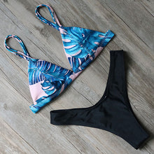 RUUHEE Newest Bikini Swimwear Women Swimsuit Bathing Suit Bikini Set 2017 Thong Bottom Vintage Print Female Beachwear With Pad
