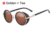 SHAUNA Vintage Women Steampunk Retro Coating Men Round Sunglasses Brand Designer Punk Sun Glasses UV400