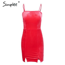 Simplee Sexy strap backless velvet dress women Casual bow slim bodycon dress 2017 autumn winter elegant party dress vestidos