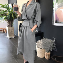 CHICEVER 2017 Autumn High Waist Hem Irregular Dress Women Three Quarter Sleeve Loose Black Dresses Clothes Fashion Vestidos New