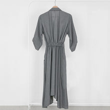 CHICEVER 2017 Autumn High Waist Hem Irregular Dress Women Three Quarter Sleeve Loose Black Dresses Clothes Fashion Vestidos New