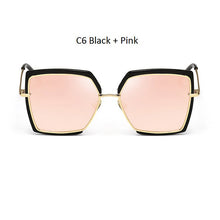 Cat Eye Pink Sunglasses Woman Shades Mirror Female Square Sun Glasses For Female Coating Gafas 2018 Fashion Brand Sunglasses Men