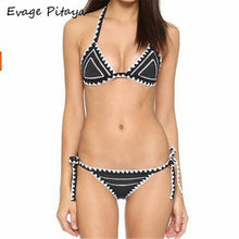 Evage pitaya Sexy white black Bikini Set Retro Bandage Swimsuit  push up Biquini Swimsuit 2017 Swimwear Female swiming suit