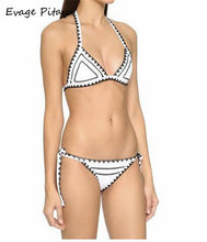Evage pitaya Sexy white black Bikini Set Retro Bandage Swimsuit  push up Biquini Swimsuit 2017 Swimwear Female swiming suit