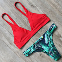 RUUHEE Newest Bikini Swimwear Women Swimsuit Bathing Suit Bikini Set 2017 Thong Bottom Vintage Print Female Beachwear With Pad