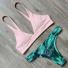 RUUHEE Newest Bikini Swimwear Women Swimsuit Bathing Suit Bikini Set 2017 Thong Bottom Vintage Print Female Beachwear With Pad
