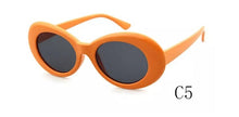 Clout goggle Kurt Cobain glasses oval sunglasses ladies trendy 2017 hot Vintage retro sunglasses Women's white black eyewear UV