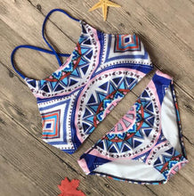 UTTU 2017 New High Neck Bikini Women Hollow Out Swimsuit Brazilian Beach Biquini Female Crop Bathing Suit Geomet Micro SwimWear