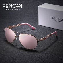 FENCHI Sunglasses Women Driving Pilot Classic Vintage Eyewear Sunglasses High Quality Metal Brand Designer Glasses Oculos De Sol