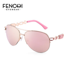 FENCHI Sunglasses Women Driving Pilot Classic Vintage Eyewear Sunglasses High Quality Metal Brand Designer Glasses Oculos De Sol