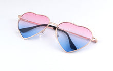 KEHU Heart Shaped Sunglasses Women Metal Frame Reflective Lens Sun protection Sunglasses Men Mirror De Sol Fashion k9073