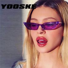 YOOSKE Cat Eye Sunglasses Small Size Modern Retro Designer Women Sun Glasses