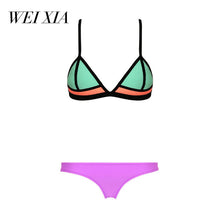 Christmas Gift Sale WEIXIA Strappy Bandage Bikini Sets Push Up Bra Swimsuit Girls Bikini Brazilian Swimwear