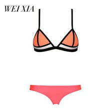 Christmas Gift Sale WEIXIA Strappy Bandage Bikini Sets Push Up Bra Swimsuit Girls Bikini Brazilian Swimwear
