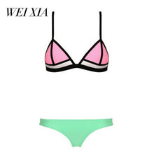 Christmas Gift Sale WEIXIA Strappy Bandage Bikini Sets Push Up Bra Swimsuit Girls Bikini Brazilian Swimwear